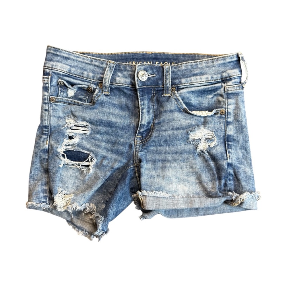 American Eagle Next Level Stretch Midi Jean Shorts Size 0